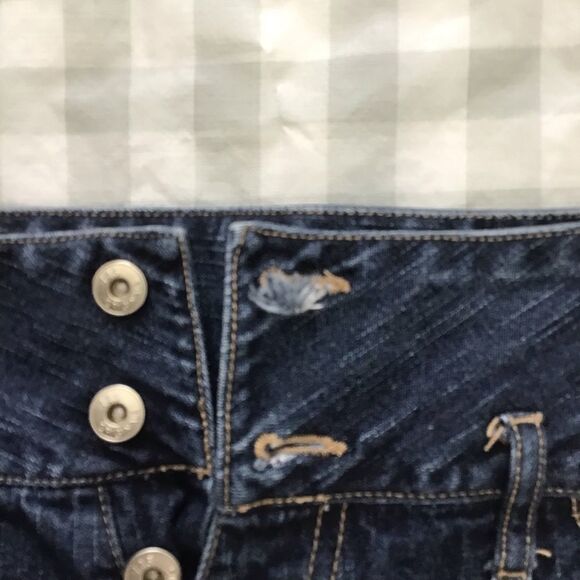 725 Originals 100% cotton mini jeans shorts high rise waisted button fly size 7 - Picture 6 of 11